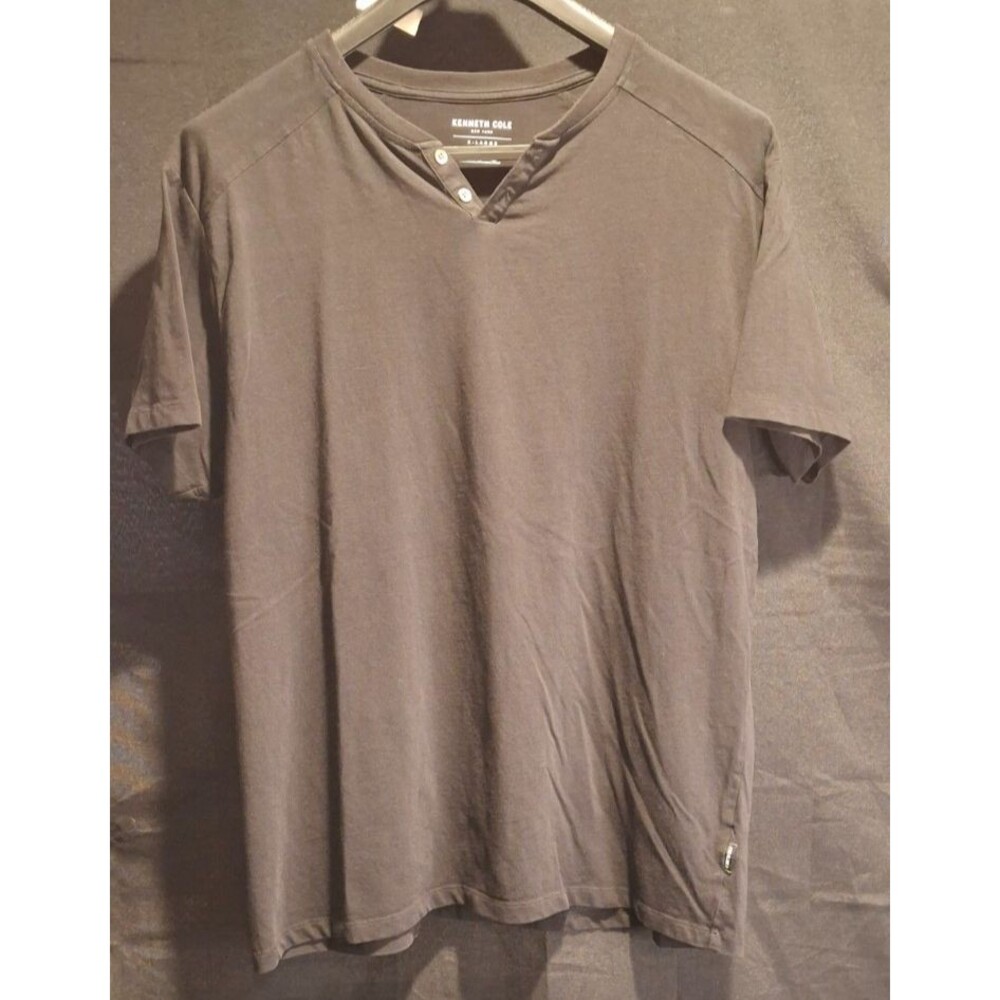 Kenneth Cole Men's Slim Fit Techni-Cole Stretch 2 Button T Shirt Black XL